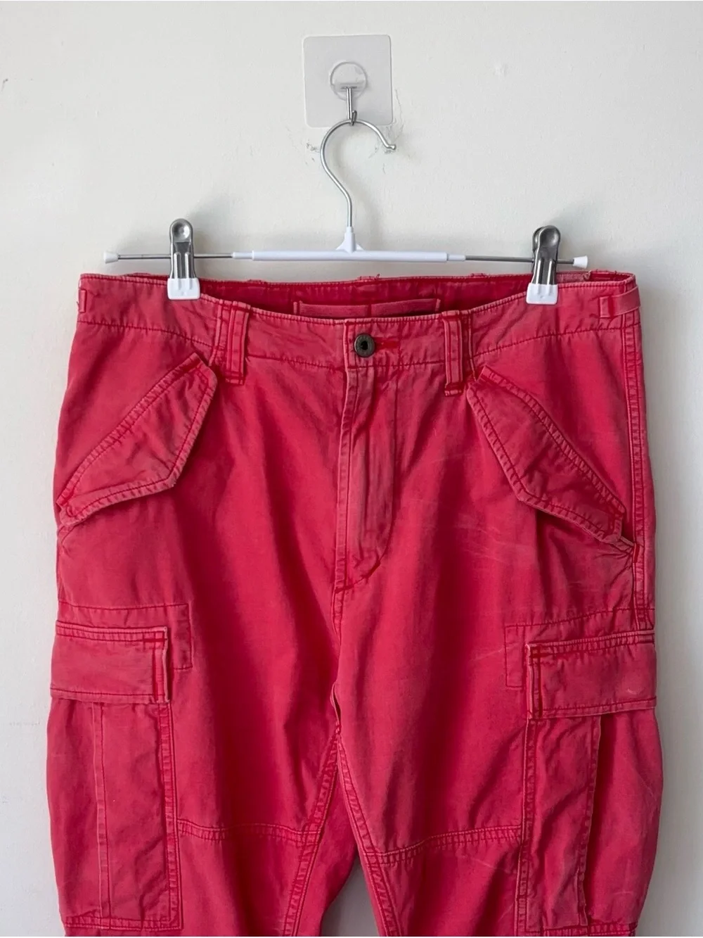 Polo Ralph Lauren Garment Dyed Canvas Cargo Pant Size 30 Paratrooper Faded Red